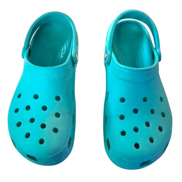 Crocs Original Turquoise Blue Clog Shoe Unisex Size 6M 8W - Picture 4 of 9